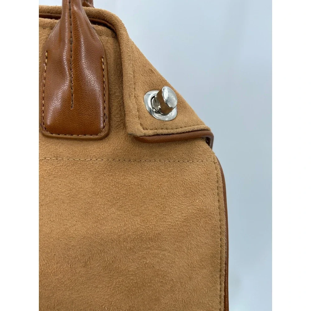 Tod's Brown Suede Leather Handbag Satchel Made in‎ Italy